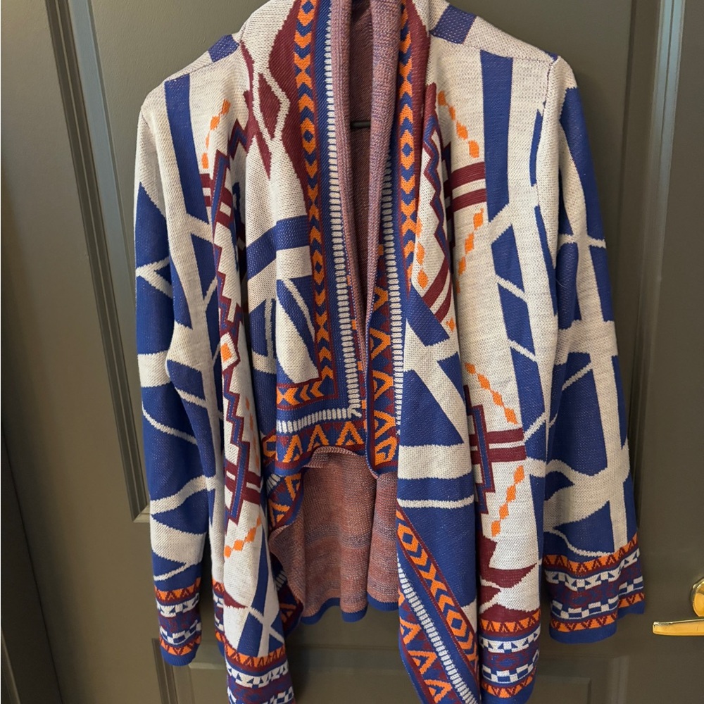 Flying Tomatoes Aztec Print Geometric Patterned Cardigan
